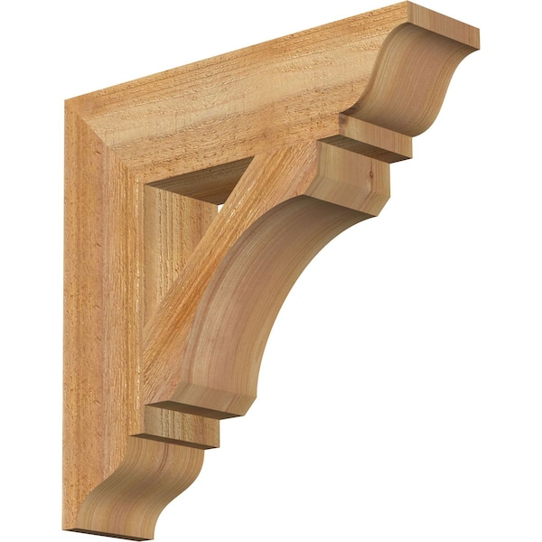 Ekena Millwork Legacy Traditional Rough Sawn Bracket, Western Red Cedar, 4"W x 16"D x 16"H BKT04X16X16LEC01RWR - main